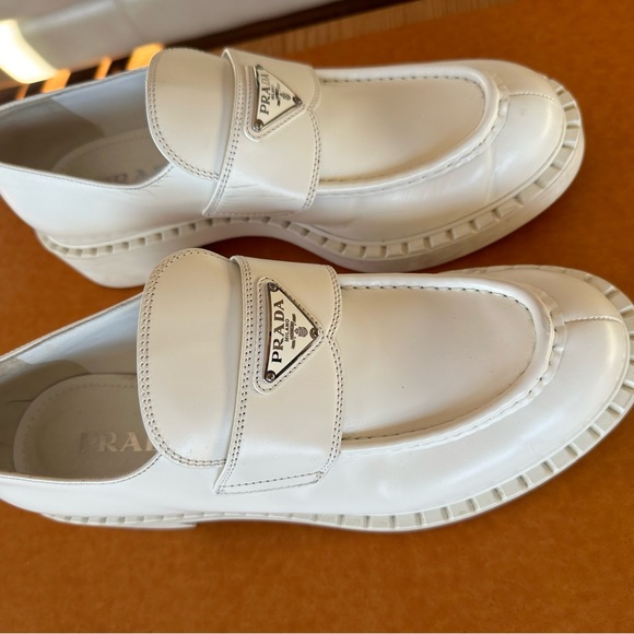 Prada Women's White Loafers - Picture 6 of 6